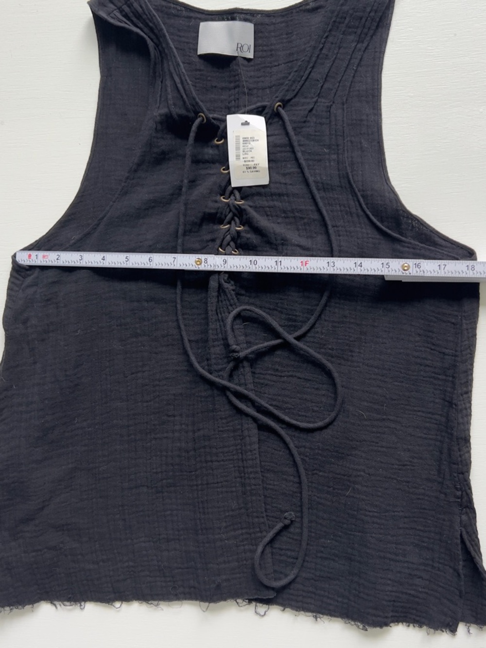 ROI women’s black sleeveless top - Picture 4 of 6